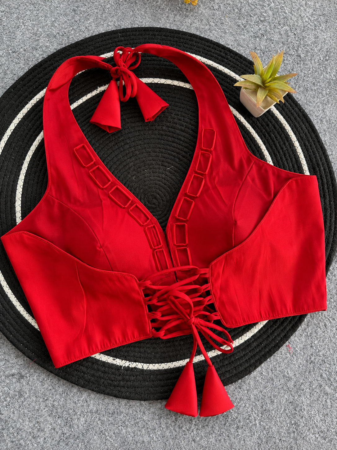Cotton Neck Blouse