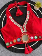 Cotton Neck Blouse
