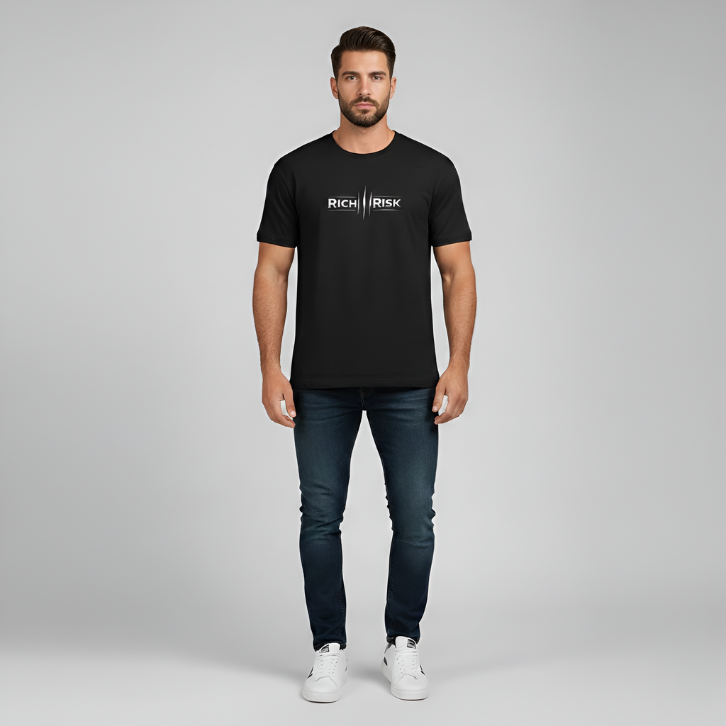 Rich Risk Graphic Streetwear Tee - Premium Cotton Regular Fit Shirt