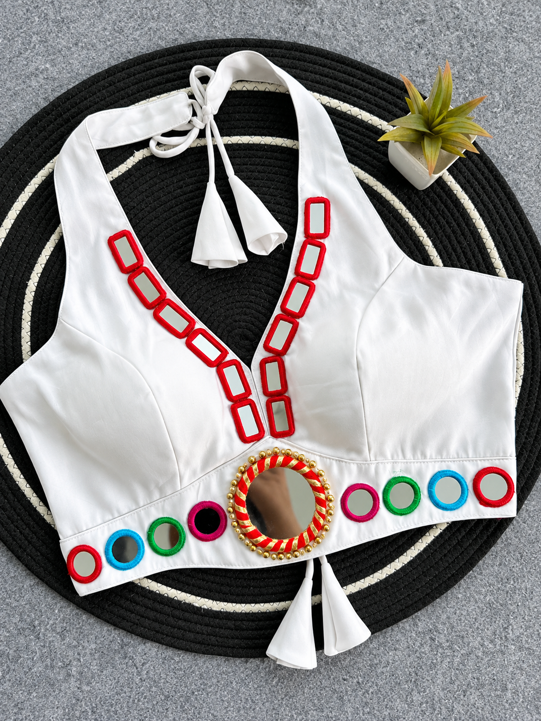 Cotton Neck Blouse