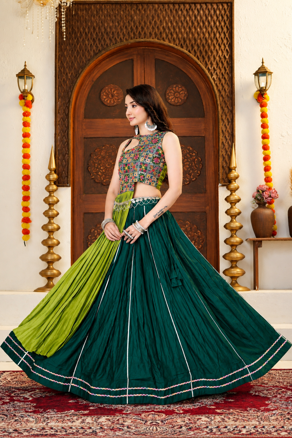 Emerald Mehfil Lehenga