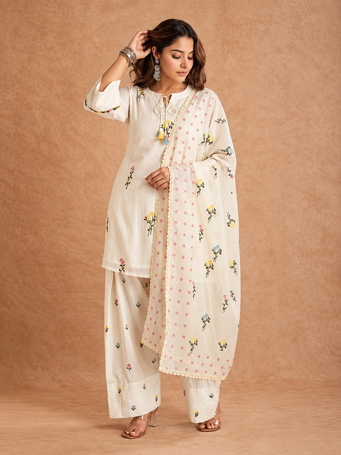 Ivory Embroidered