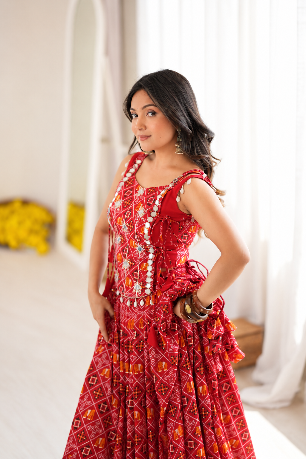 Crimson Lehenga Choli