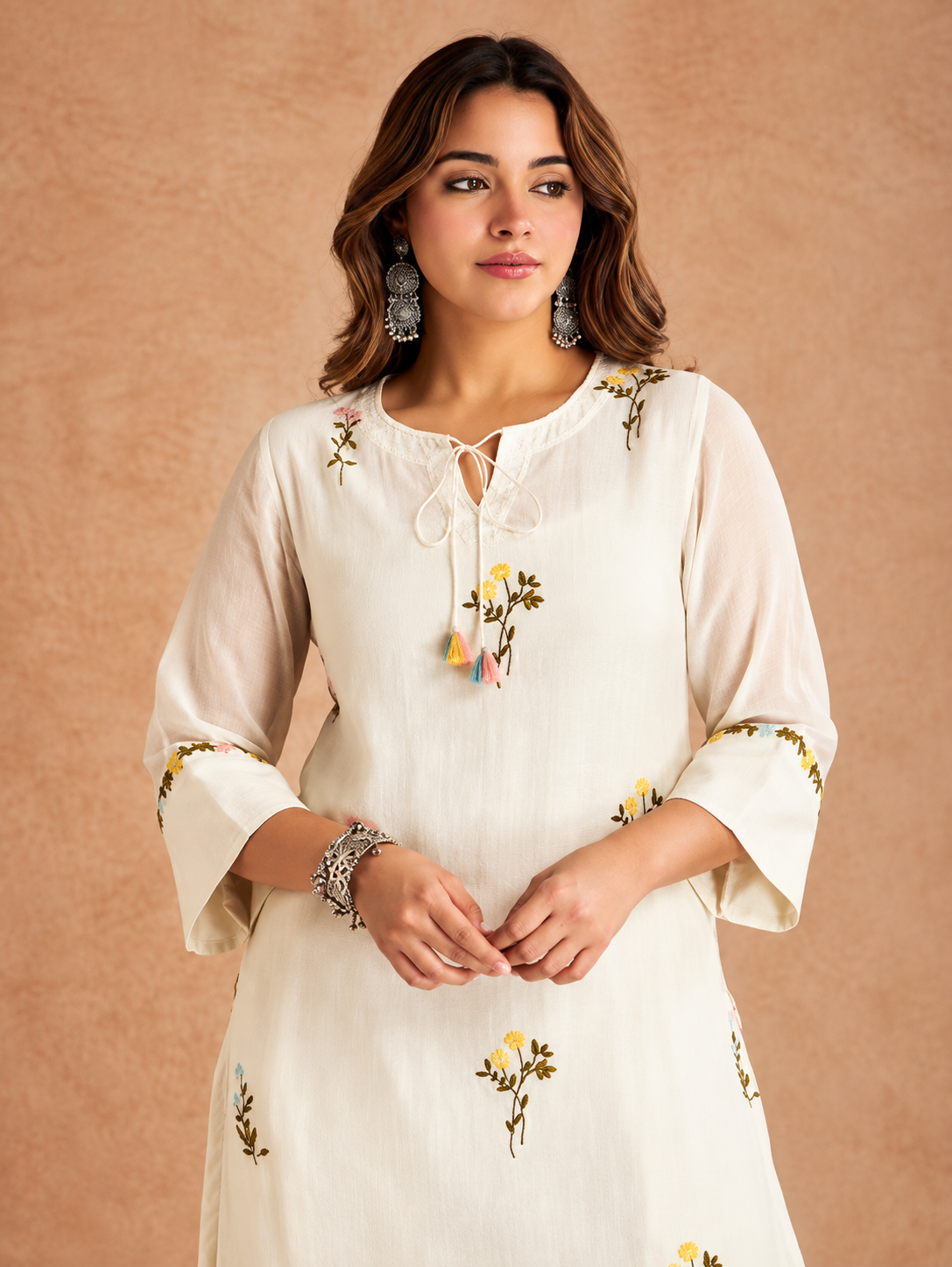 Ivory Embroidered
