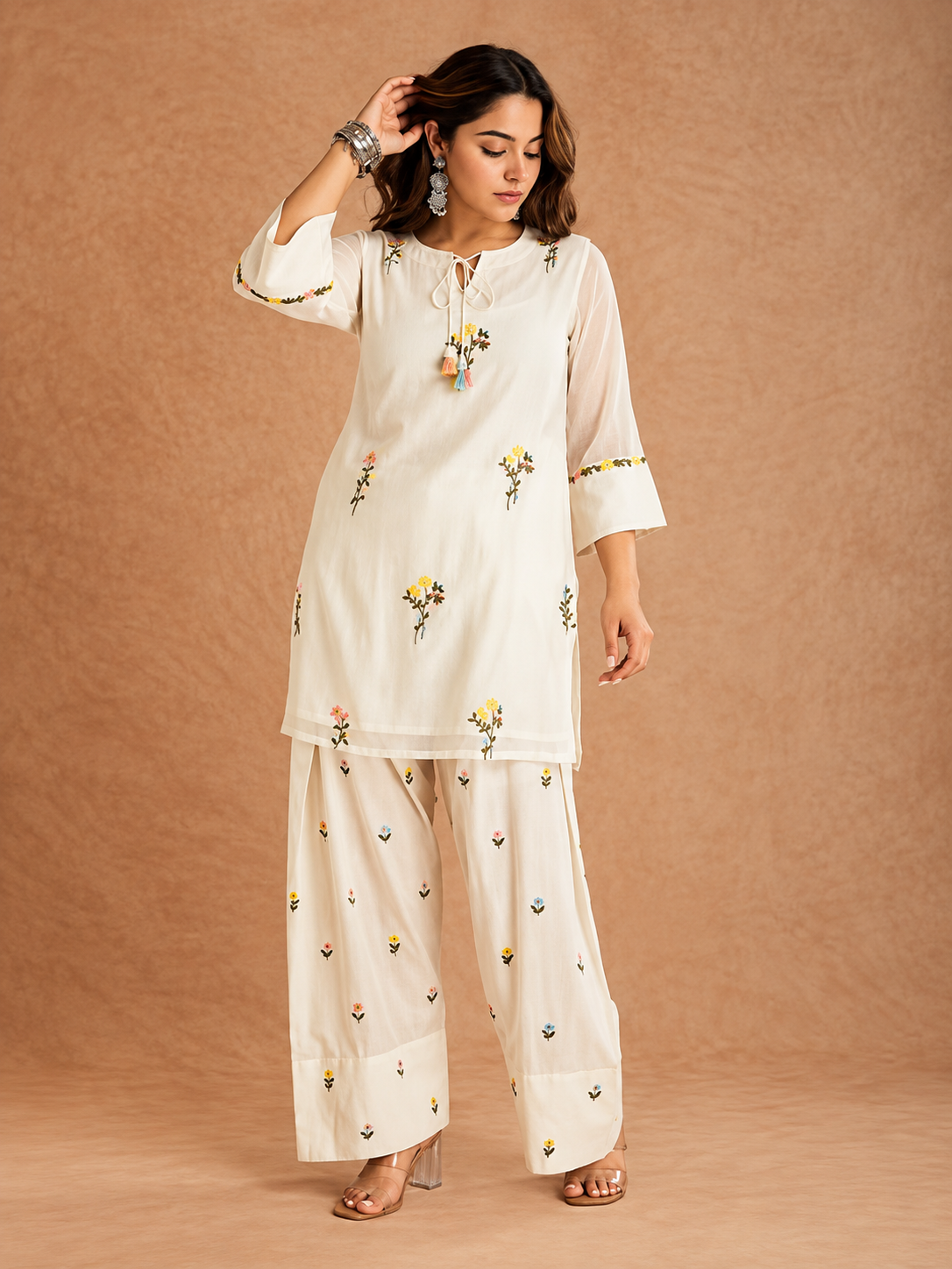 Ivory Embroidered