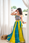Aqua Marigold Lehenga