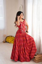 Crimson Lehenga Choli