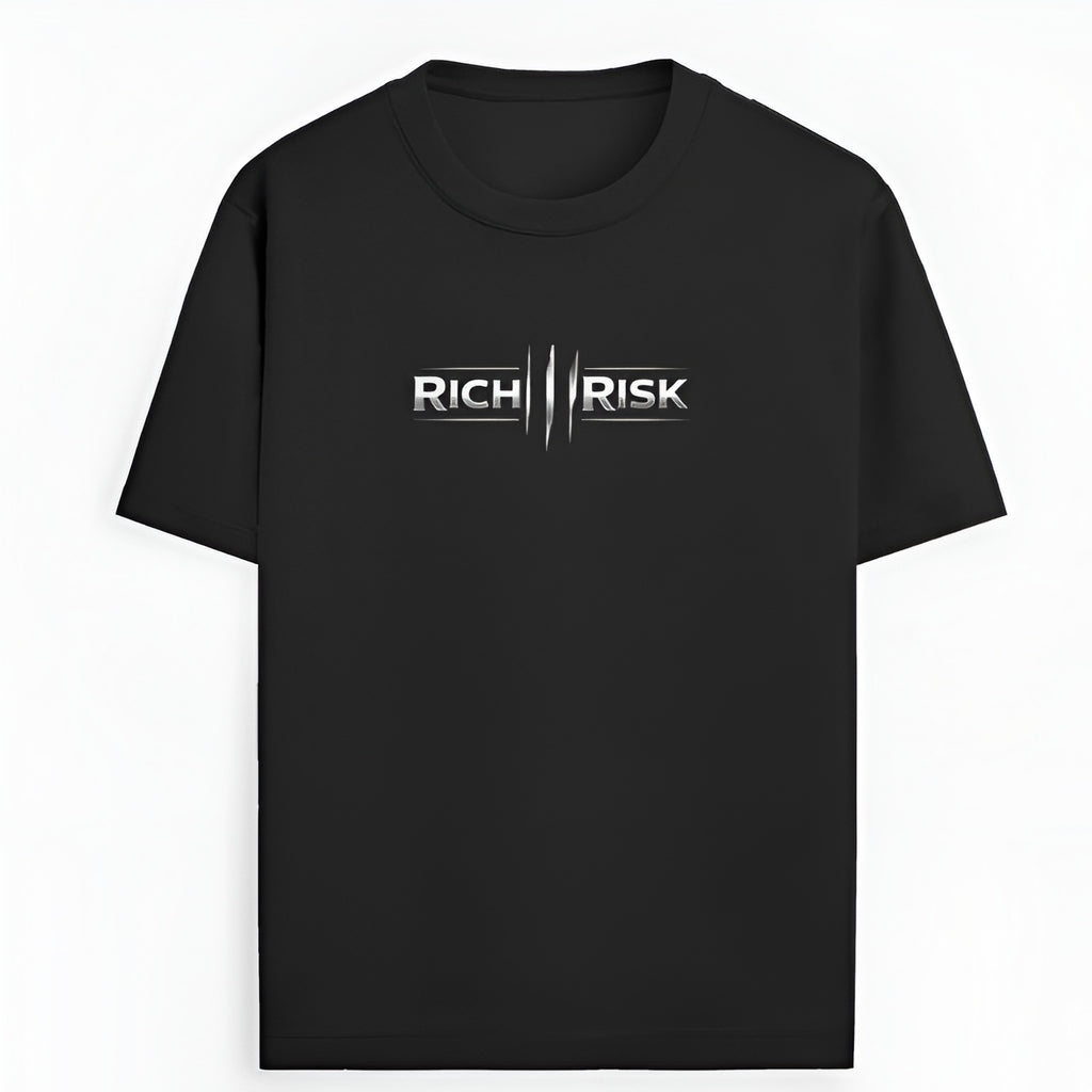Rich Risk Graphic Streetwear Tee - Premium Cotton Regular Fit Shirt