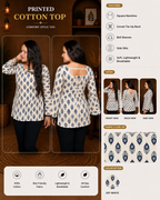Mustard Printed Kurti