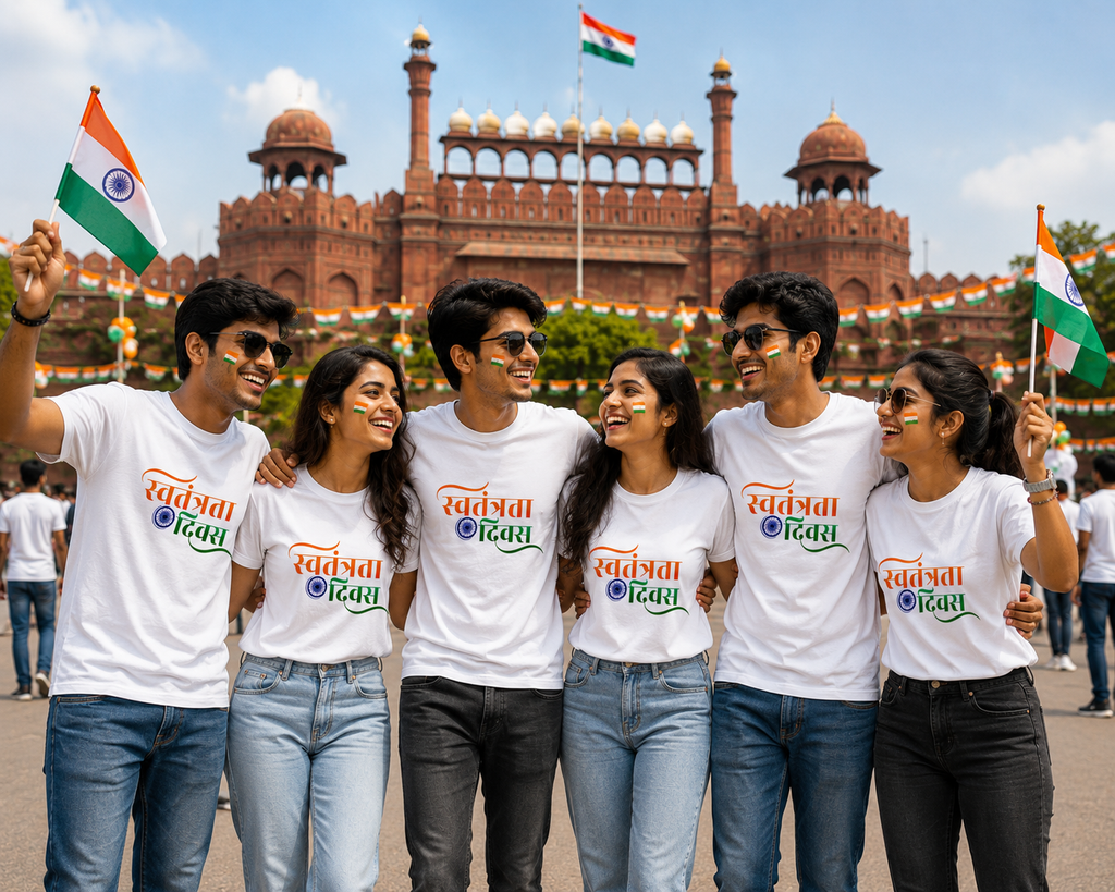 Swatantrata Diwas Independence Day Unisex T-Shirt – White