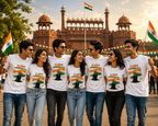 15th August Happy Independence Day Tricolor Unisex T-Shirt – White