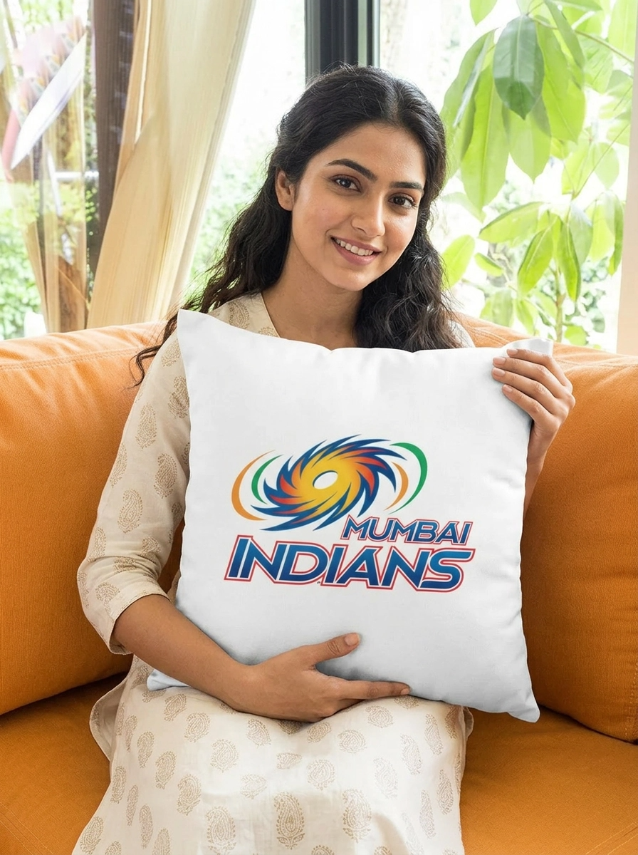 Mumbai Indians Family Pack 1 Man T-Shirt + 1 Girl T-Shirt + 1 Kid T-Shirt + 1 Mug + 1 Pillow