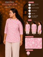Cut-out Neck FLoral Kurti